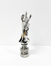 Load image into Gallery viewer, UNICORN Lamp Finial-Aged Brass or Polished Chrome Finish, Highly detailed metal casting (1Pc.)