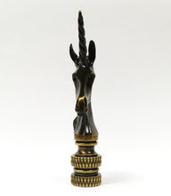 Load image into Gallery viewer, UNICORN Lamp Finial-Aged Brass or Polished Chrome Finish, Highly detailed metal casting (1Pc.)