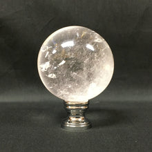 Load image into Gallery viewer, Extra Large ROCK QUARTZ Stone Lamp Finial-on Pedestal Base, AB, PB or CH Finish (1 Pc.)