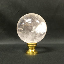 Load image into Gallery viewer, Extra Large ROCK QUARTZ Stone Lamp Finial-on Pedestal Base, AB, PB or CH Finish (1 Pc.)
