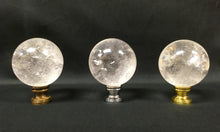 Load image into Gallery viewer, Extra Large ROCK QUARTZ Stone Lamp Finial-on Pedestal Base, AB, PB or CH Finish (1 Pc.)