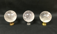 Load image into Gallery viewer, Extra Large ROCK QUARTZ Stone Lamp Finial-on Pedestal Base, AB, PB or CH Finish (1 Pc.)