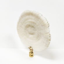 Load image into Gallery viewer, Large MUSHROOM CORAL Lamp Finial with Polished Brass Base