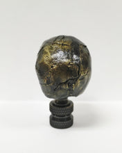 Load image into Gallery viewer, SKULL Lamp Finial, Aged Brass, Polished Gold or Chrome Finish, Highly detailed metal casting (1Pc.)