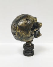 Load image into Gallery viewer, SKULL Lamp Finial, Aged Brass, Polished Gold or Chrome Finish, Highly detailed metal casting (1Pc.)