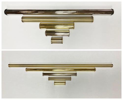 Lamp TUBE/PIPE-Available in 5 Lengths, 3 Plated Finishes, 2 Diameters-Sold Individually (1-PC.)