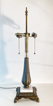Load image into Gallery viewer, Marble Tiffany Lamp Base With Glass Orb-Replacement Base Only-2 Light, 25-1/2" H, Pick Your Marble and Glass Color