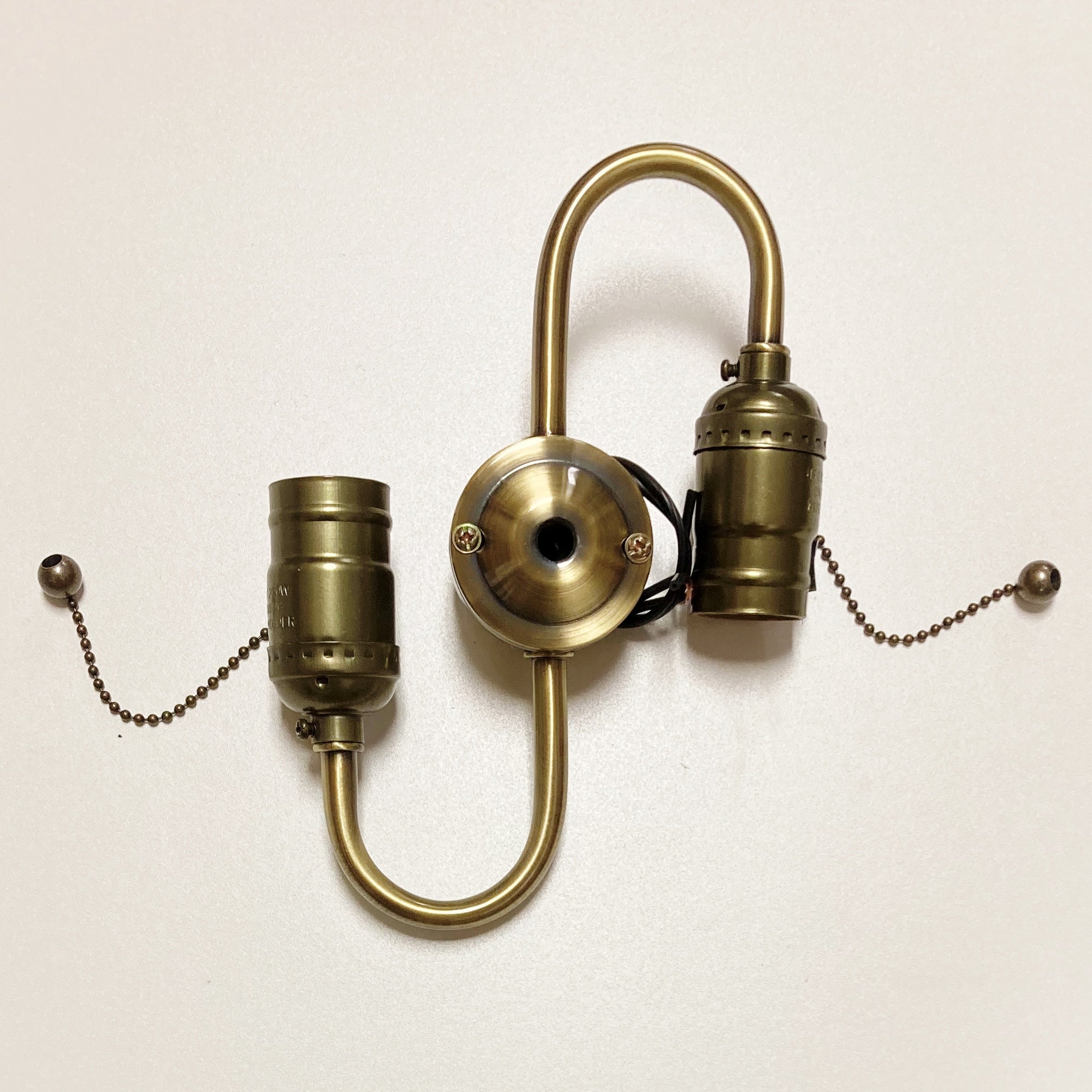 Support Lampe Antique Avec Chaînette E27 - Aluminium Vintage Bronze
