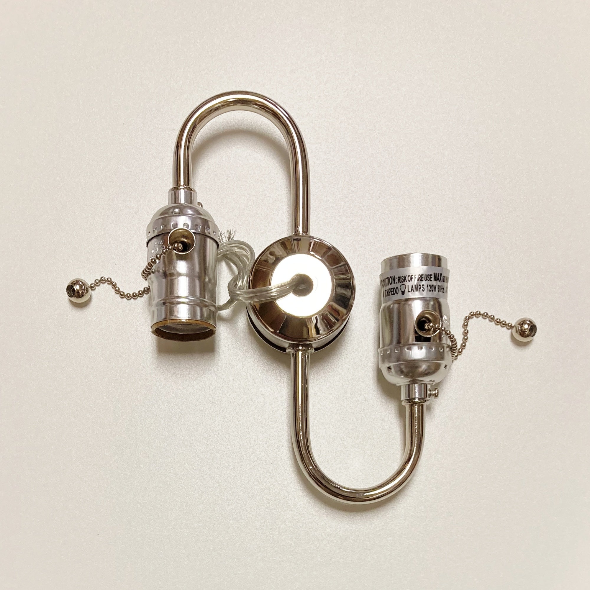 thumbnail image 2 of Porcelain Pull Chain Light Socket With Brass Finish Chain, Interior Lamp Socket SO210P 2 of 5