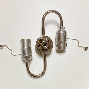 2-Socket On/Off Pull Chain Lamp S-CLUSTER-Available In 4 Finishes (1-Pc)