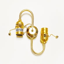 Load image into Gallery viewer, 2-Socket On/Off Pull Chain Lamp S-CLUSTER-Available In 4 Finishes (1-Pc)