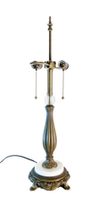 Load image into Gallery viewer, Marble Tiffany Lamp Base With Glass Orb-Replacement Base Only-2 Light, 26-1/2" H, Pick Your Marble and Glass Color