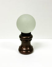 Load image into Gallery viewer, GLASS ORB-Lamp Finials in 12 Colors-Oil Rubbed Bronze Base, Dual Thread (1-Pc.)