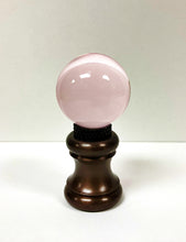 Load image into Gallery viewer, GLASS ORB-Lamp Finials in 12 Colors-Oil Rubbed Bronze Base, Dual Thread (1-Pc.)