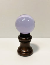 Load image into Gallery viewer, GLASS ORB-Lamp Finials in 12 Colors-Oil Rubbed Bronze Base, Dual Thread (1-Pc.)