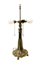 Load image into Gallery viewer, FLUTED TAPERED TRUNK Design-Tiffany Lamp Base (Base Only) 3-Light Pull Chain Sockets-Bronze Finish-For Larger Shades