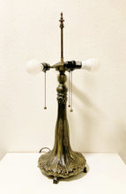 Load image into Gallery viewer, FLUTED TAPERED TRUNK Design-Tiffany Lamp Base (Base Only) 3-Light Pull Chain Sockets-Bronze Finish-For Larger Shades