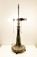Load image into Gallery viewer, FLUTED TAPERED TRUNK Design-Tiffany Lamp Base (Base Only) 3-Light Pull Chain Sockets-Bronze Finish-For Larger Shades