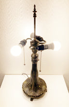 Load image into Gallery viewer, FLUTED TAPERED TRUNK Design-Tiffany Lamp Base (Base Only) 3-Light Pull Chain Sockets-Bronze Finish-For Larger Shades