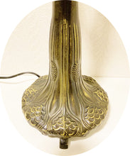Load image into Gallery viewer, FLUTED TAPERED TRUNK Design-Tiffany Lamp Base (Base Only) 3-Light Pull Chain Sockets-Bronze Finish-For Larger Shades