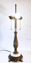 Load image into Gallery viewer, Marble Tiffany Lamp Base With Glass Orb-Replacement Base Only-2 Light, 26-1/2" H, Pick Your Marble and Glass Color