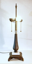 Load image into Gallery viewer, Marble Tiffany Lamp Base With Glass Orb-Replacement Base Only-2 Light, 25-1/2" H, Pick Your Marble and Glass Color