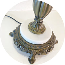 Load image into Gallery viewer, Marble Tiffany Lamp Base With Glass Orb-Replacement Base Only-2 Light, 26-1/2" H, Pick Your Marble and Glass Color