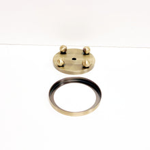 Load image into Gallery viewer, FOOTED METAL LAMP/SCULPTURE BASE W/ Top Ring-Multiple Sizes-Sold Individually