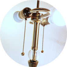 Load image into Gallery viewer, Marble Tiffany Lamp Base With Glass Orb-Replacement Base Only-2 Light, 26-1/2" H, Pick Your Marble and Glass Color