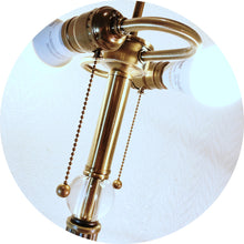 Load image into Gallery viewer, Marble Tiffany Lamp Base With Glass Orb-Replacement Base Only-2 Light, 25-1/2" H, Pick Your Marble and Glass Color