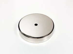 BRASS LAMP BASES-Round-5",6",7" or 8"  Available in 2 Finishes: LB or PN (1 Pc.)