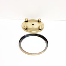 Load image into Gallery viewer, FOOTED METAL LAMP/SCULPTURE BASE W/ Top Ring-Multiple Sizes-Sold Individually