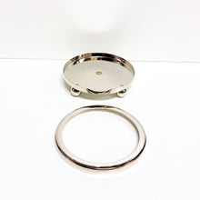 Load image into Gallery viewer, FOOTED METAL LAMP/SCULPTURE BASE W/ Top Ring-Multiple Sizes-Sold Individually