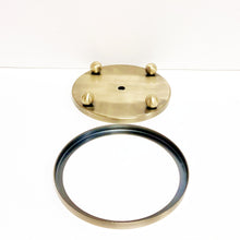 Load image into Gallery viewer, FOOTED METAL LAMP/SCULPTURE BASE W/ Top Ring-Multiple Sizes-Sold Individually