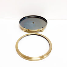Load image into Gallery viewer, FOOTED METAL LAMP/SCULPTURE BASE W/ Top Ring-Multiple Sizes-Sold Individually
