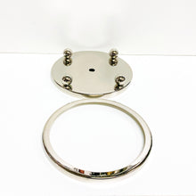 Load image into Gallery viewer, FOOTED METAL LAMP/SCULPTURE BASE W/ Top Ring-Multiple Sizes-Sold Individually