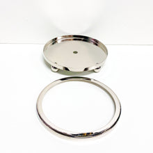 Load image into Gallery viewer, FOOTED METAL LAMP/SCULPTURE BASE W/ Top Ring-Multiple Sizes-Sold Individually