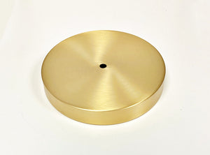 BRASS LAMP BASES-Round-5",6",7" or 8"  Available in 2 Finishes: LB or PN (1 Pc.)