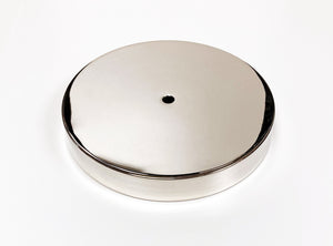 BRASS LAMP BASES-Round-5",6",7" or 8"  Available in 2 Finishes: LB or PN (1 Pc.)