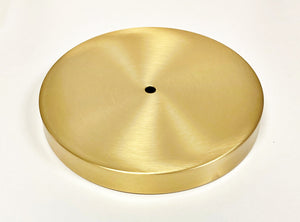 BRASS LAMP BASES-Round-5",6",7" or 8"  Available in 2 Finishes: LB or PN (1 Pc.)