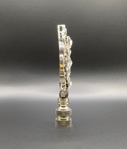 ART DECO RHINESTONE Lamp Finial-Antique Silver Finish