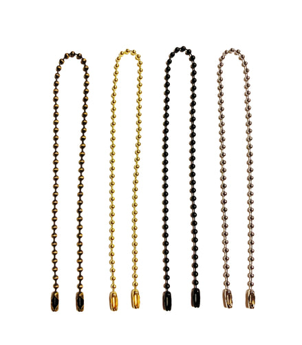 BEADED PULL CHAIN-Socket/Fan-Pull Chains, Available in 4 Finishes-3 Lengths