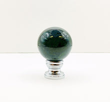 Load image into Gallery viewer, GREEN OCEAN JASPER Stone Lamp Finial with AB, PB or Chrome Base (1-PC.)