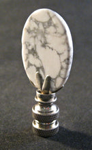 Load image into Gallery viewer, HOWLITE Stone Lamp Finial with PB, SN or AB Base (1-PC.)