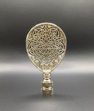 Load image into Gallery viewer, MEDALLION #13 Cast Metal Lamp Finial-Antique Silver Finish