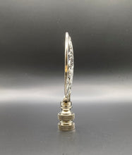 Load image into Gallery viewer, MEDALLION #13 Cast Metal Lamp Finial-Antique Silver Finish