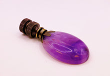 Load image into Gallery viewer, NATURAL AMETHYST Oval Stone Lamp Finial with AB,PB or SN Base (1-PC.)