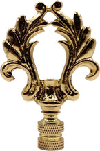 Load image into Gallery viewer, ORNAMENTAL LOOP Lamp Finial, Aged Brass or Polished Brass Finish, Highly detailed metal casting (1-Pc.)
