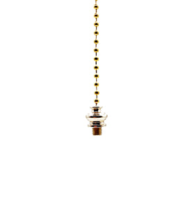 PULL CHAIN ADAPTER, Convert 1/4-27 Finials into Pull Chains, Available in 3 finishes (1 Pc.)