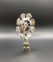 Load image into Gallery viewer, FLOWER BUD RHINESTONE Lamp Finial-Antique Silver Finish